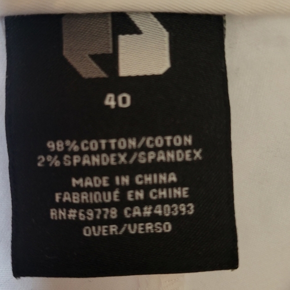 White Mens Jean Shorts Pockets Zipper Size 40 - Picture 3 of 6